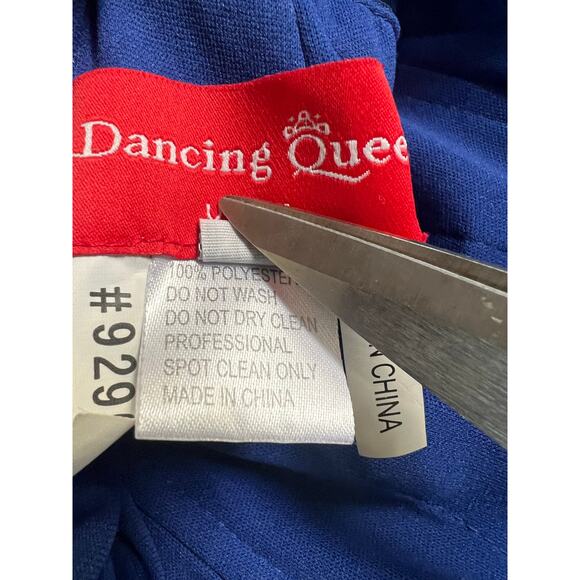 Dancing Queen U.S.A. Royal Blue Double Lined Gown With Beading Size XS - Picture 5 of 5